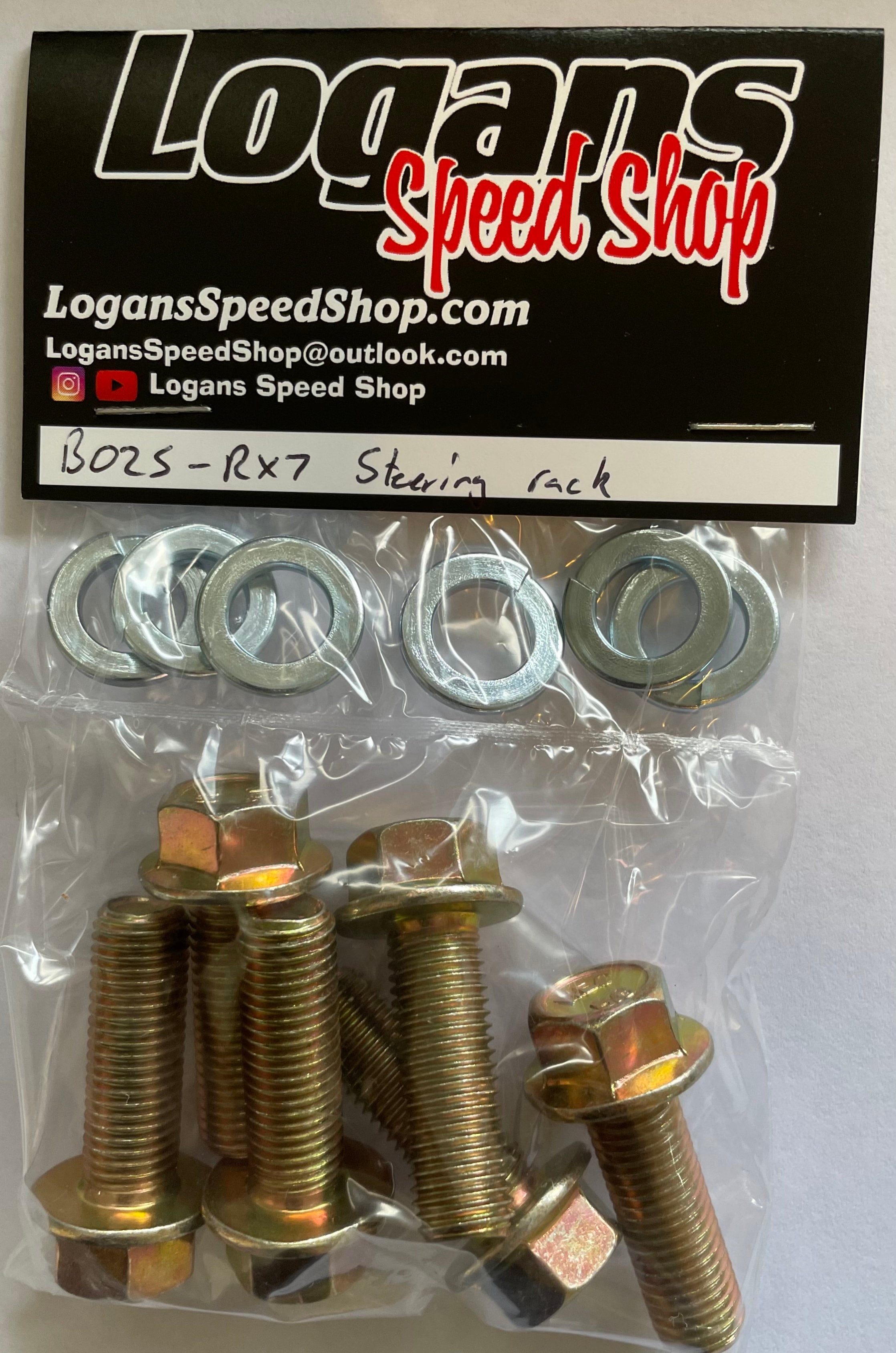 FC3S RX7 Steering rack to crossmember bolts Logan's Speed Shop